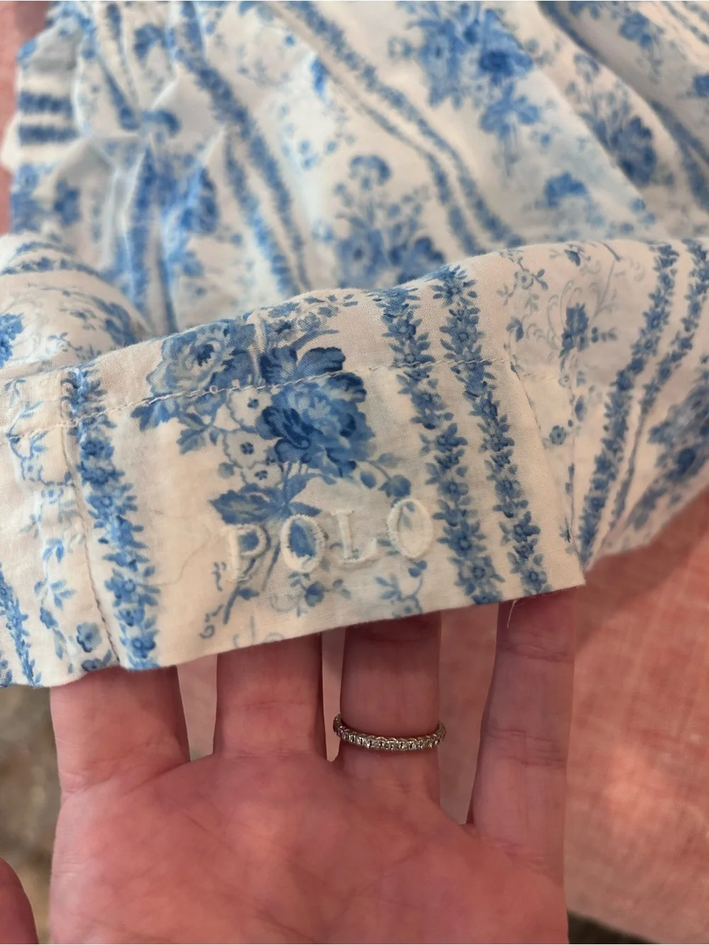 Polo by Ralph Lauren Girls’ White and Blue Floral Smocked Sundress